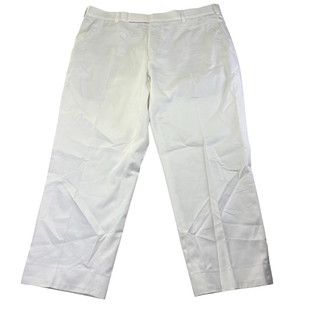 Suitsupply Milano Pants Mens 36 White Regular Fit Cotton Dress Pockets